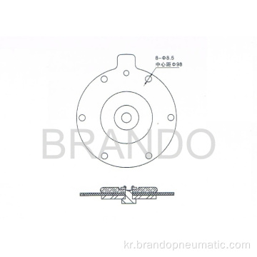 DMF-Z-40 펄스 밸브 수리 키트 다이어 프 램